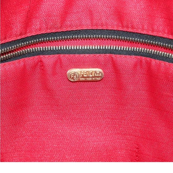 Auth FENDI Leopard Canvas Vanity Pouch Brown Red - Picture 12 of 12